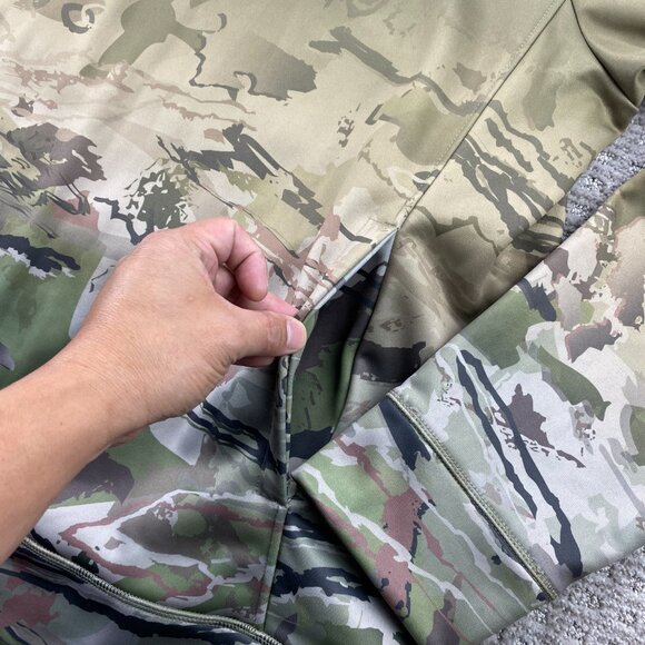 Under ARMOUR UA Camo Hoodie Sweater Men Size Extra Large XL Green Camouflage - Picture 2 of 11